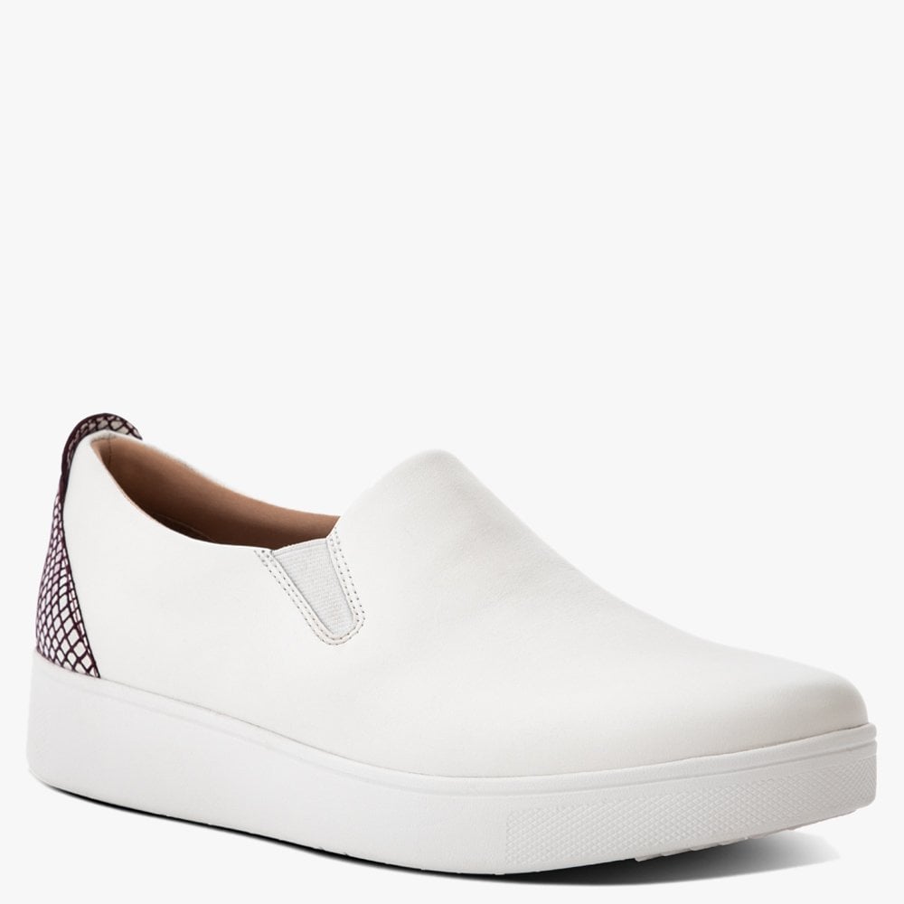 Sania Exotic Embossed Beetroot Mix Leather Trainers