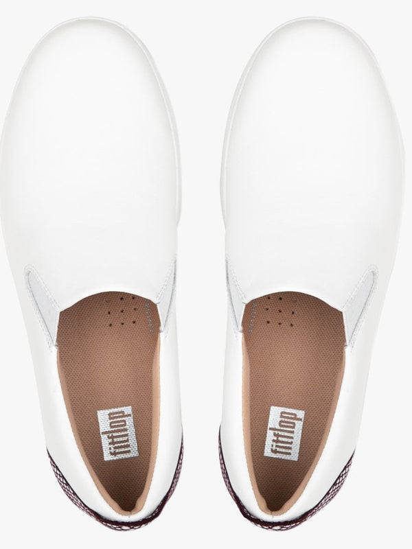 Sania Exotic Embossed Beetroot Mix Leather Trainers