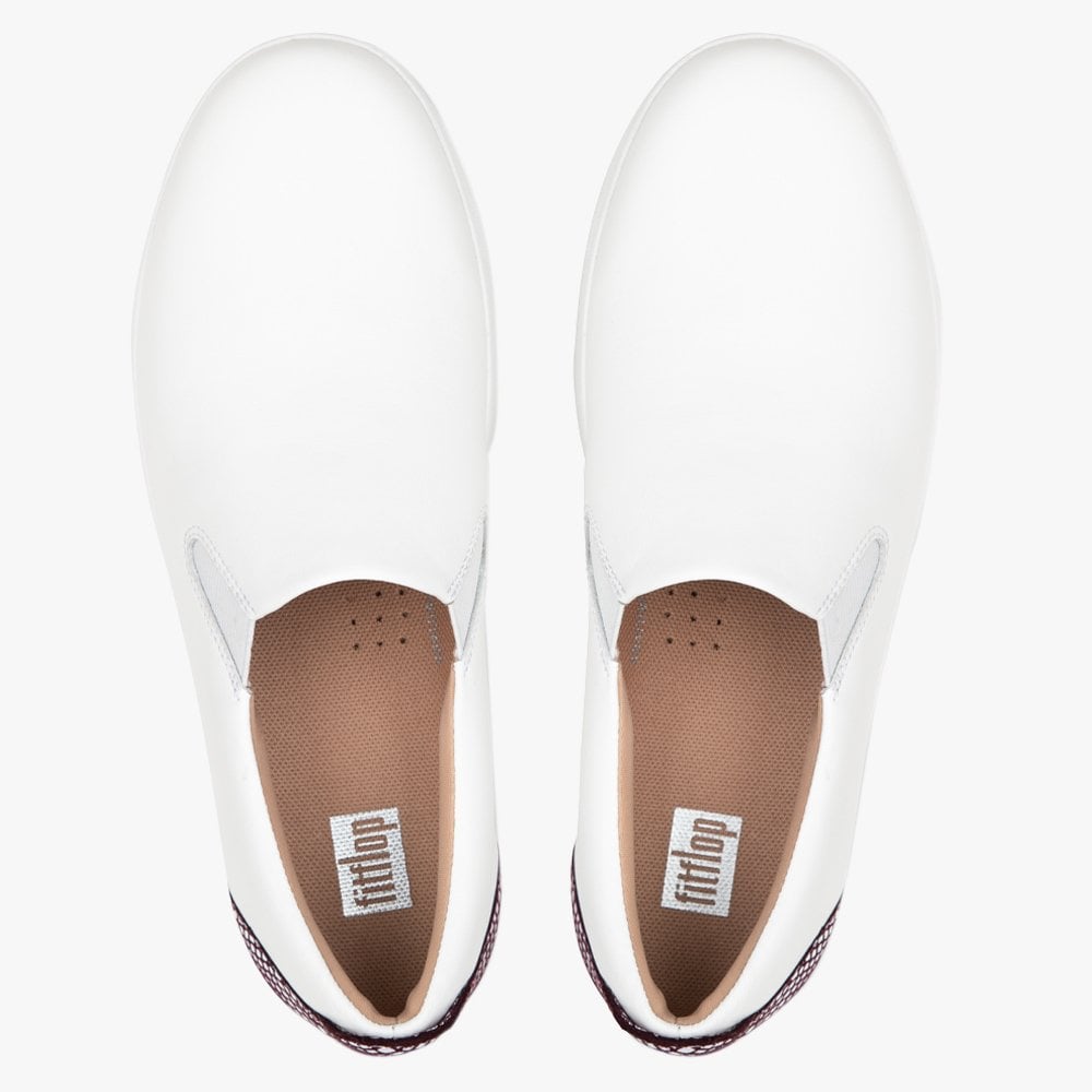 Sania Exotic Embossed Beetroot Mix Leather Trainers