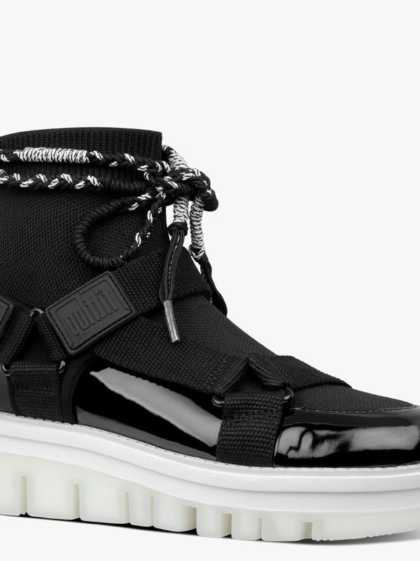 Spacer Z Strap Black Trainer Ankle Boots