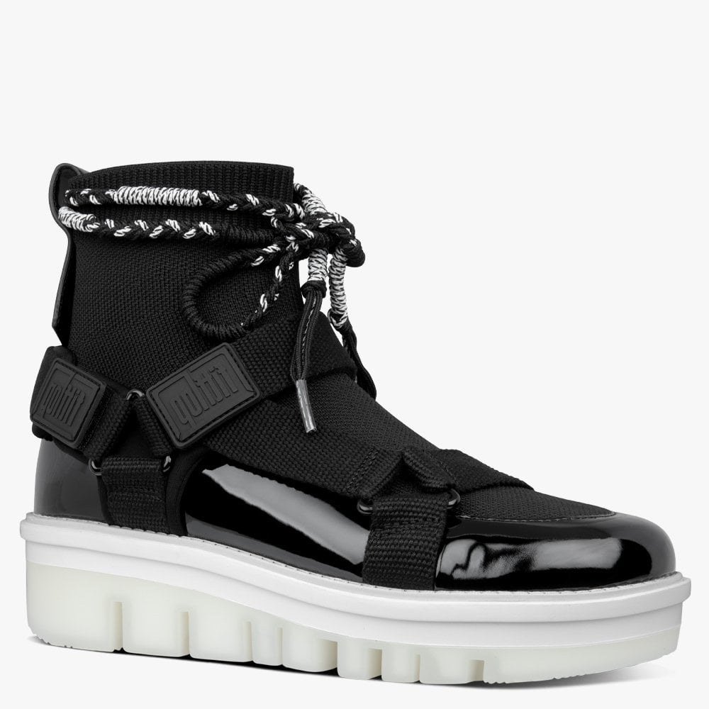 Spacer Z Strap Black Trainer Ankle Boots