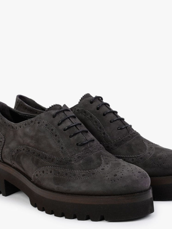 Grey Suede Brogues