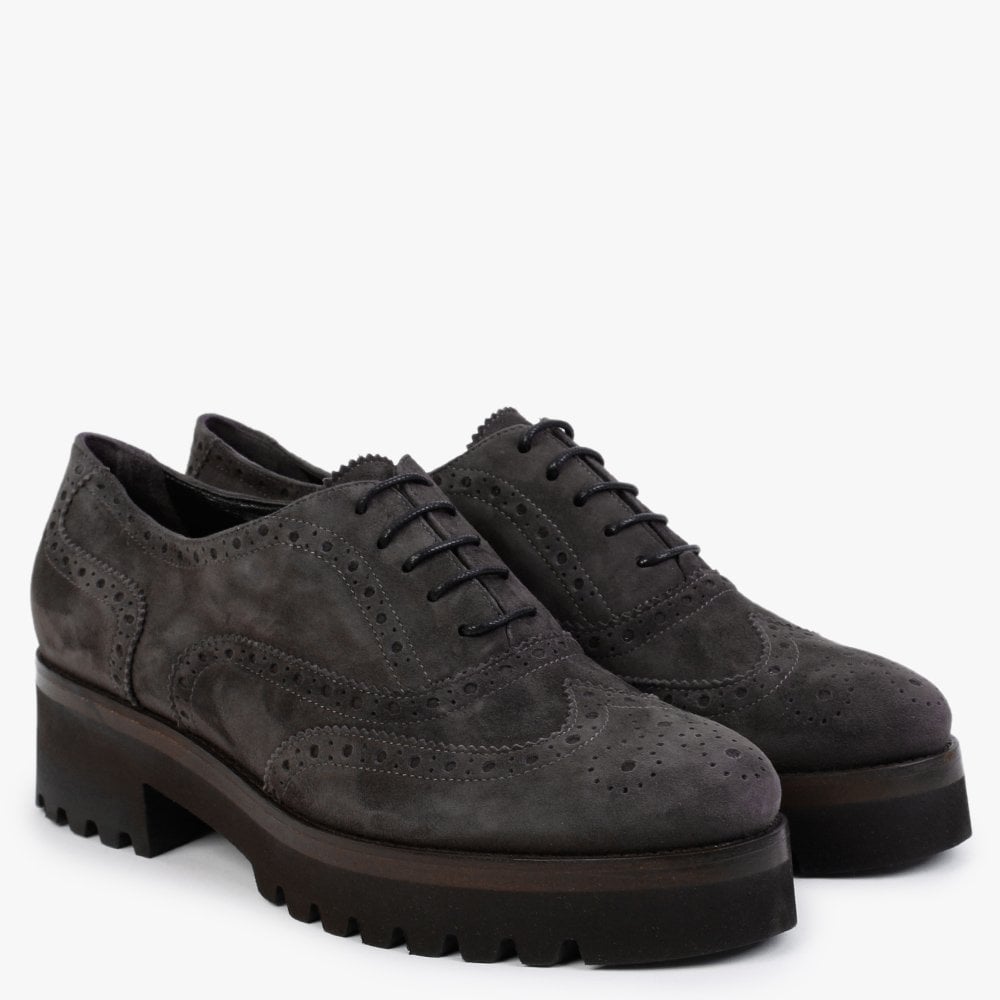Grey Suede Brogues