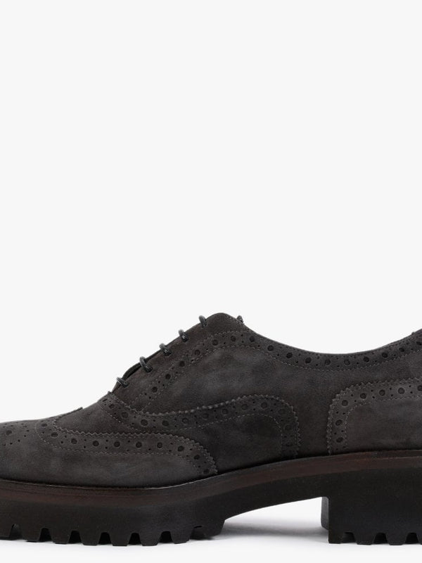 Grey Suede Brogues