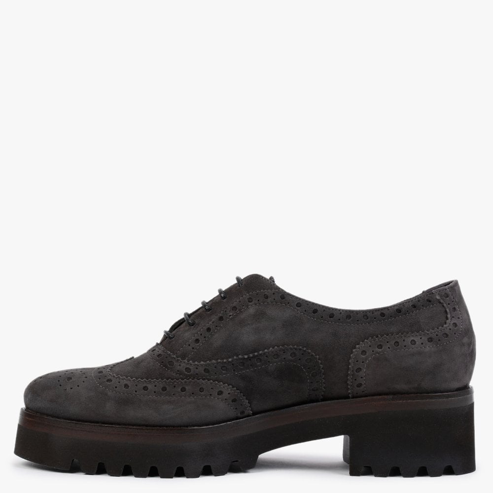 Grey Suede Brogues