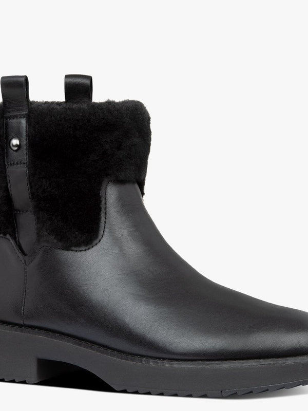 Mimie Black Leather Ankle Boots