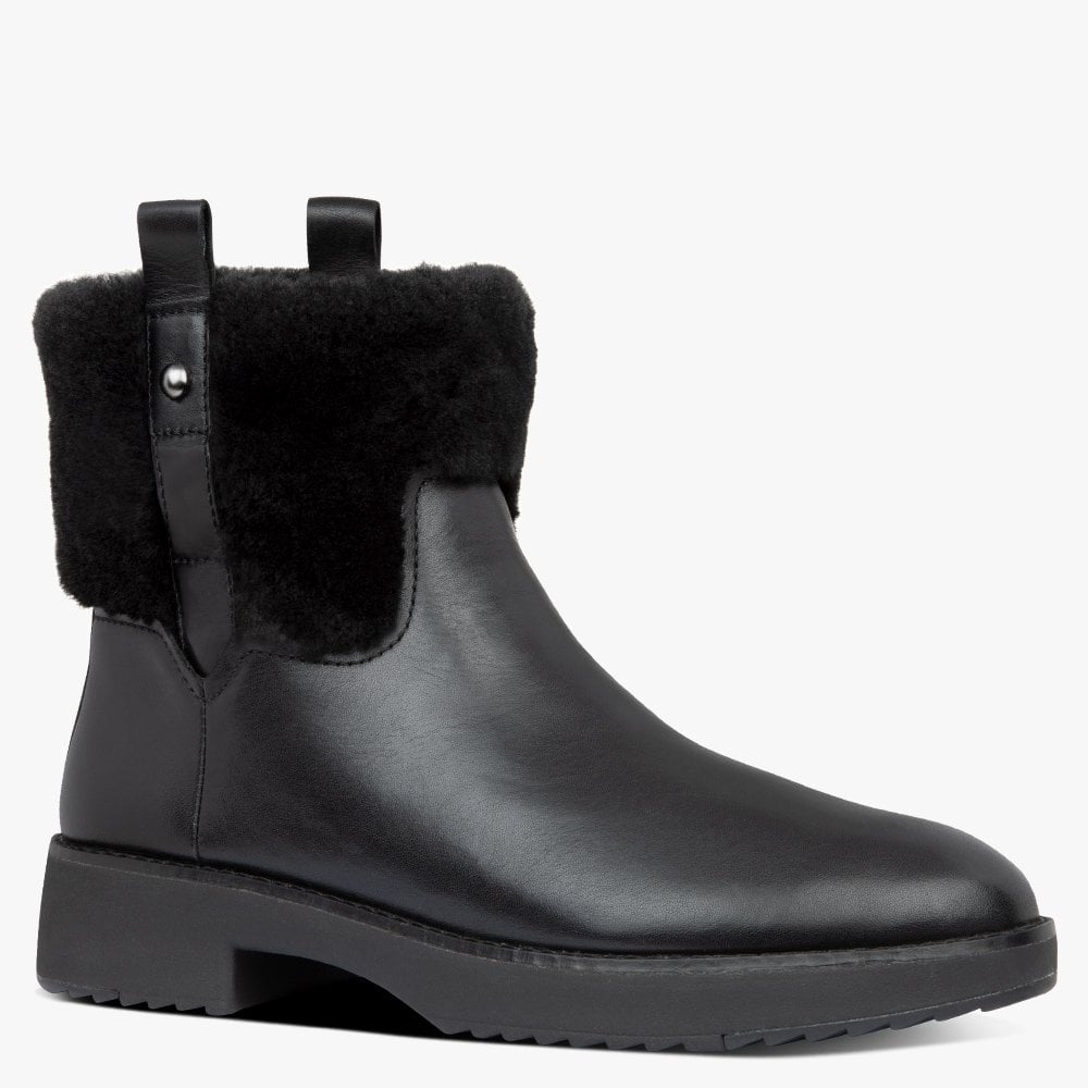 Mimie Black Leather Ankle Boots