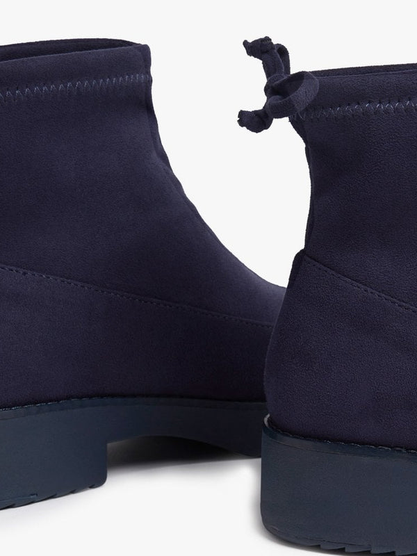 Briget Stretch Maritime Blue Ankle Boots