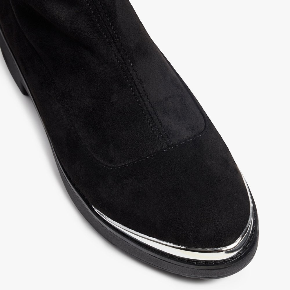 Briget Stretch All Black Ankle Boots
