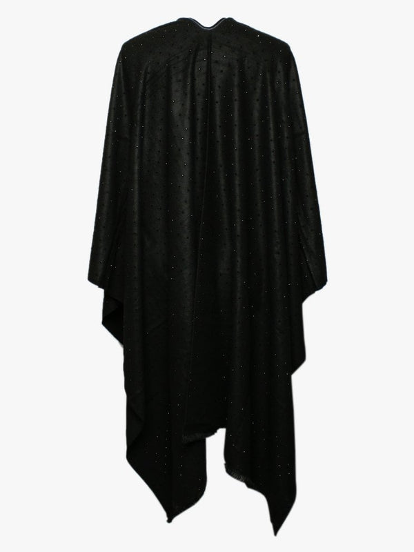 Black Super Soft Jewelled Cape