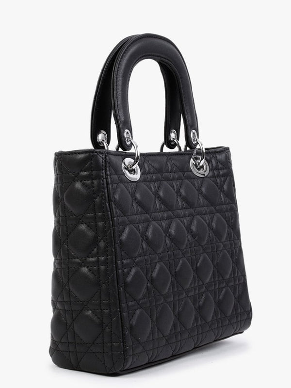 Black Quilted Box Bag