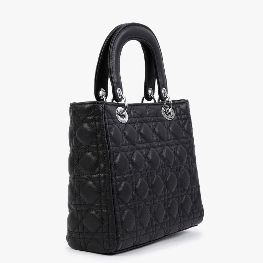 Black Quilted Box Bag