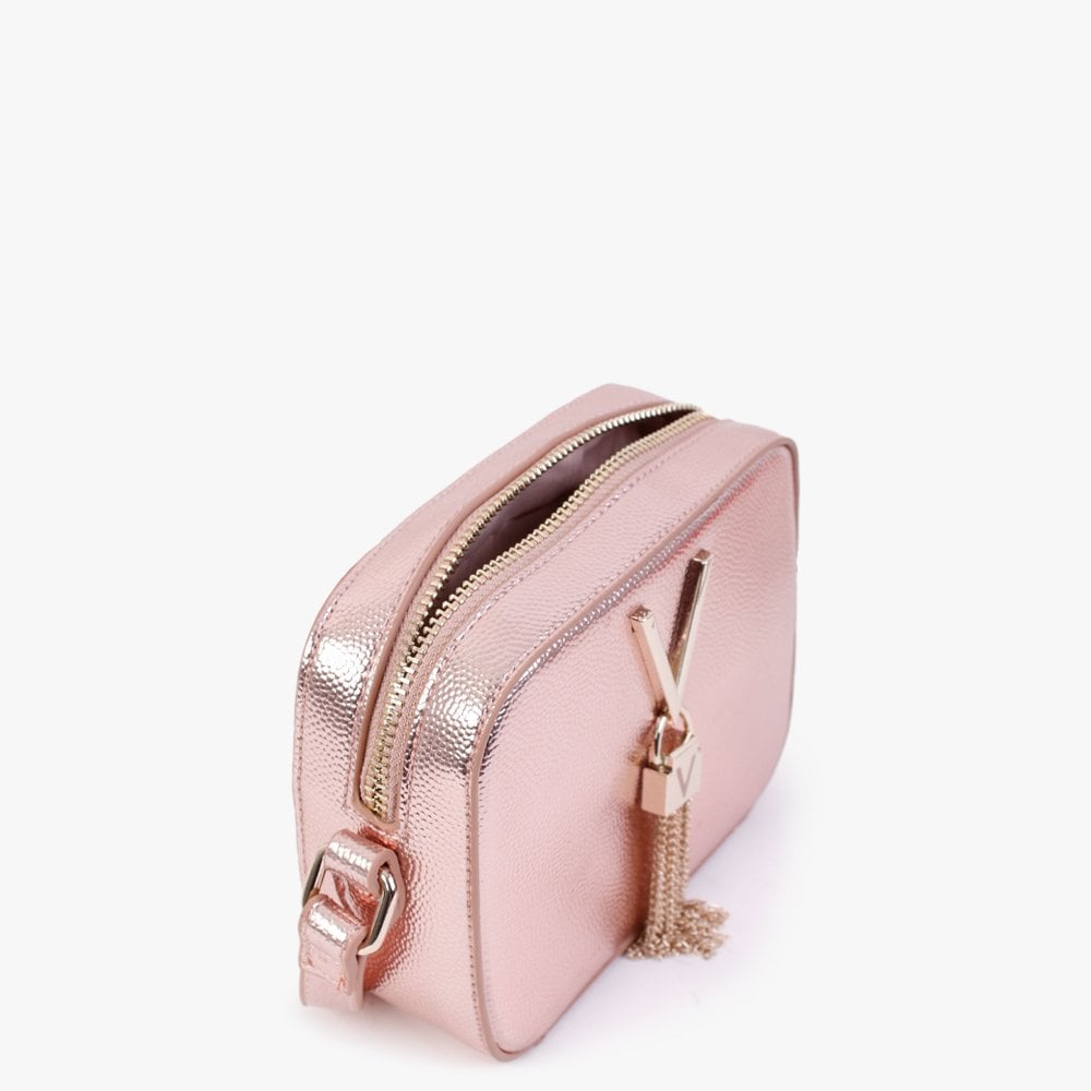 Divina Rosa Ramato Pebbled Camera Bag