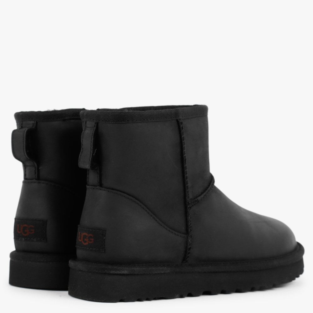 Classic Mini Black Leather Twinface Boots