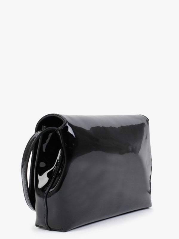 Eagle Black Patent Shoulder Bag