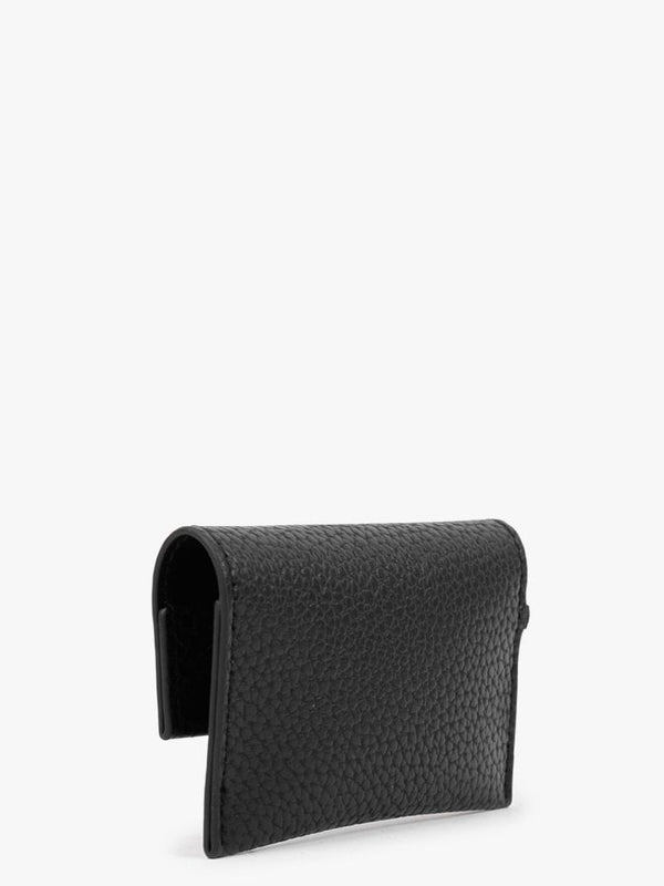 Grass Black Pebbled Keyring Pouch