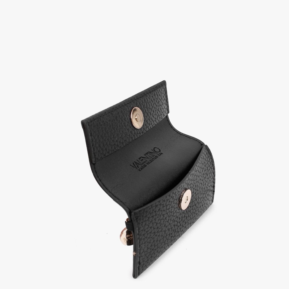 Grass Black Pebbled Keyring Pouch