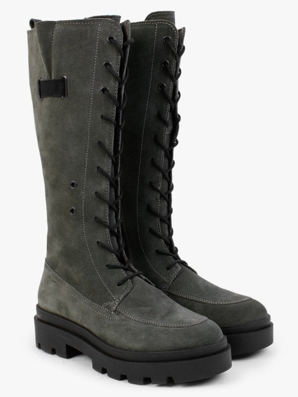 Jaba Military Suede Knee Boots