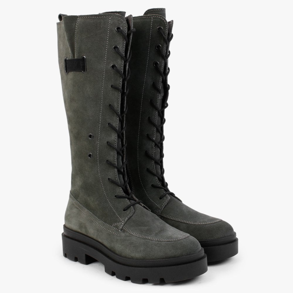 Jaba Military Suede Knee Boots