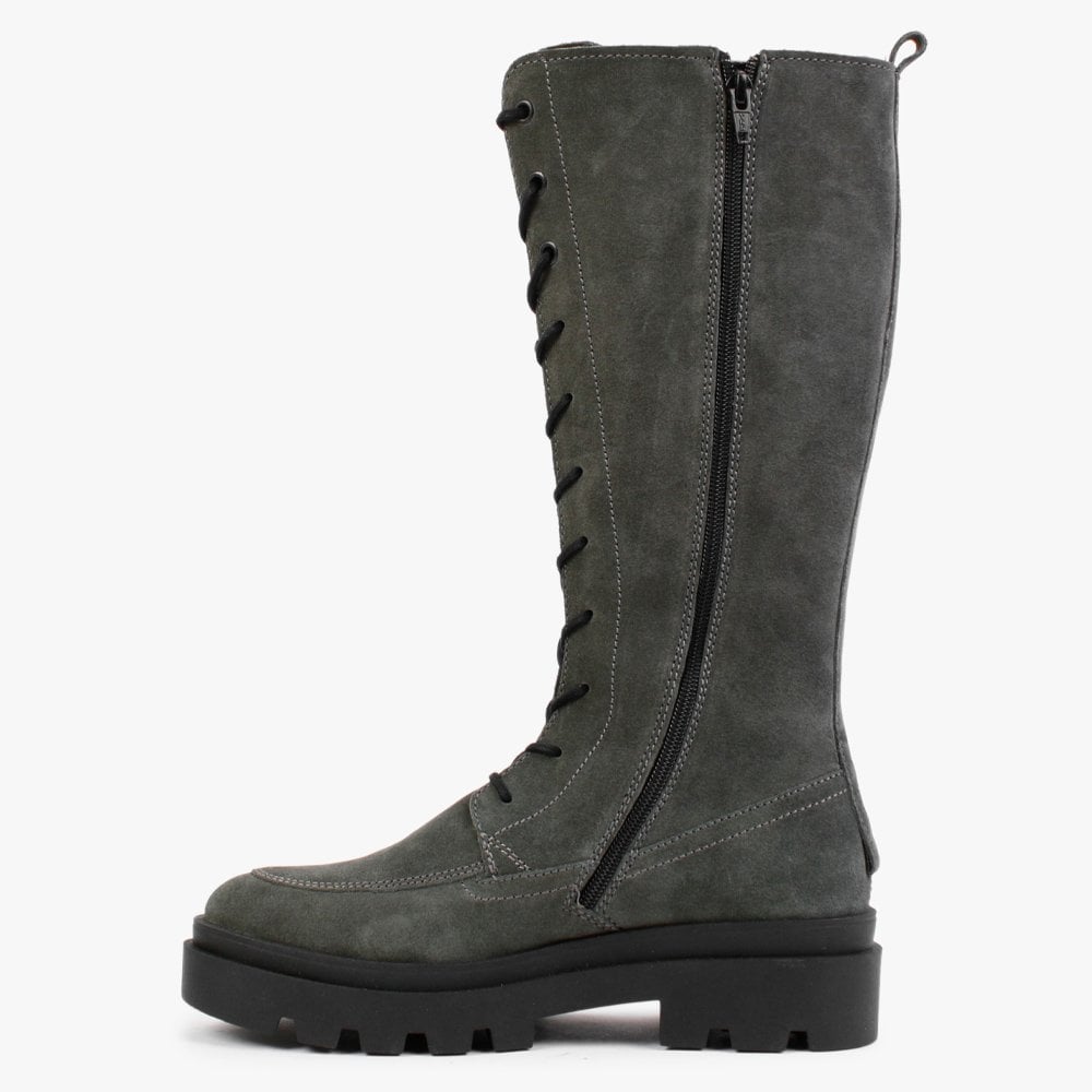 Jaba Military Suede Knee Boots