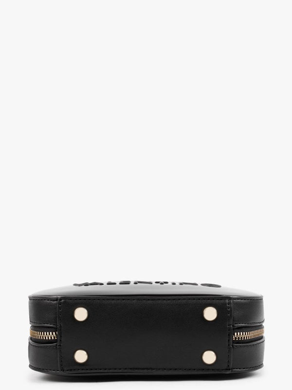 Sabel Haversack Black Patent Cross-Body Bag