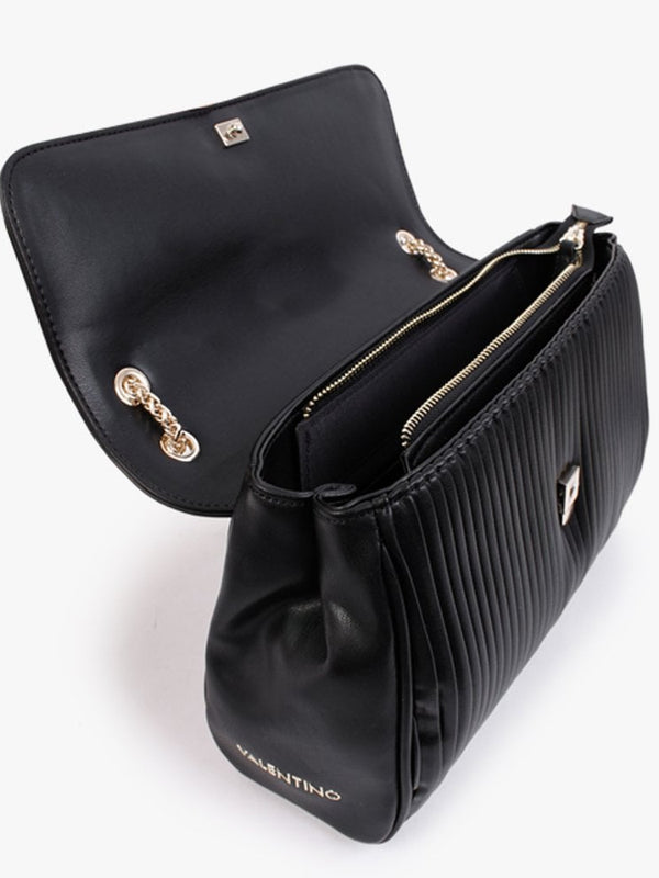 Abete Black Quilted Satchel Bag