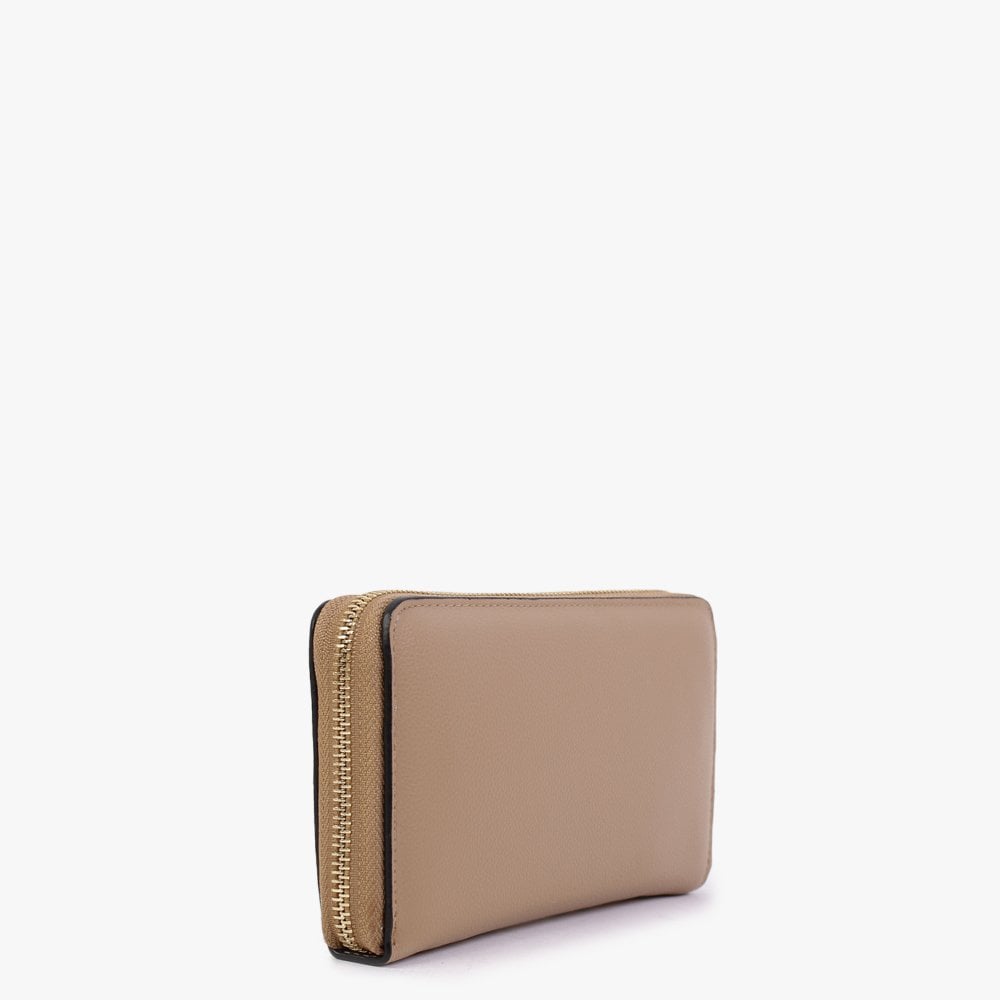 Prunus Cammello Pebbled Zip Around Wallet