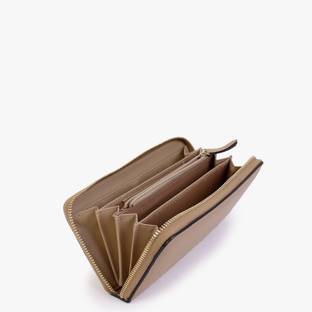 Prunus Cammello Pebbled Zip Around Wallet