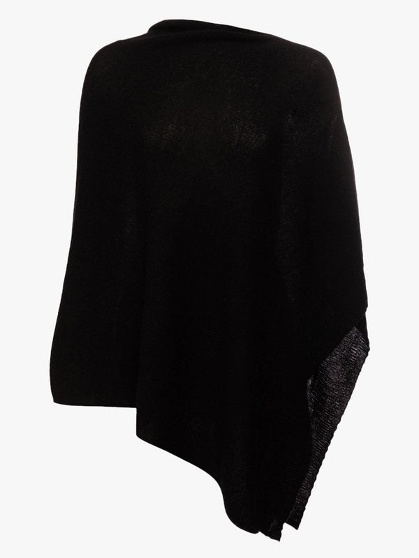 Cashmere Black Poncho