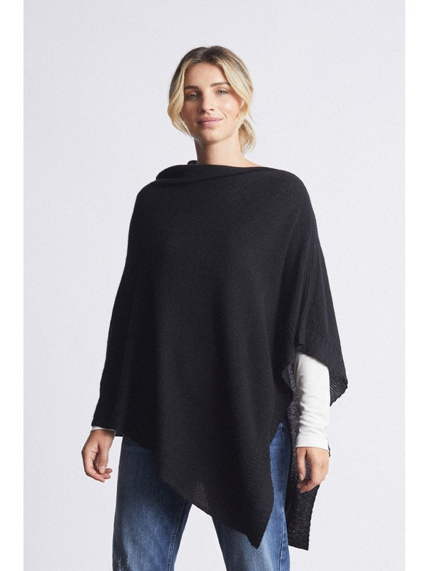 Cashmere Black Poncho