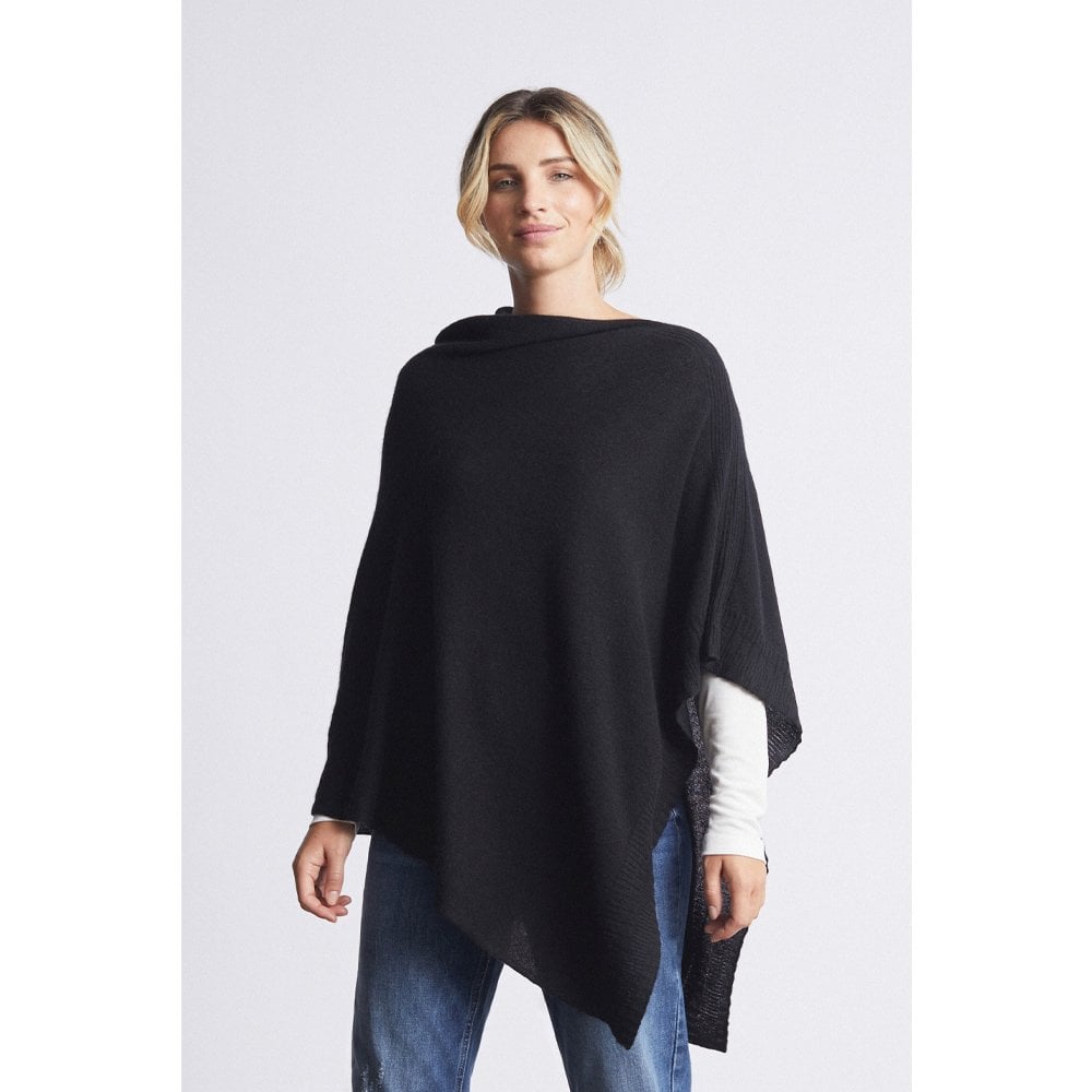 Cashmere Black Poncho