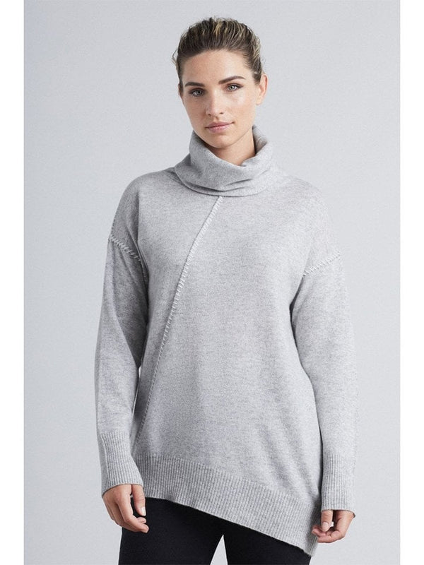 Cashmere Foggy Snow Asymmetric Sweater