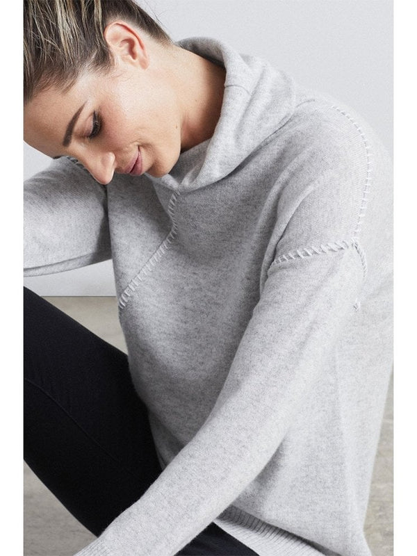 Cashmere Foggy Snow Asymmetric Sweater