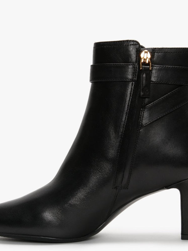Arianne Black Leather Ankle Boots