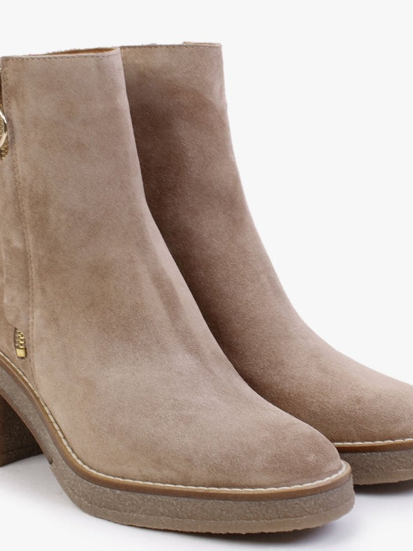 Cayenne Beige Suede Ankle Boots