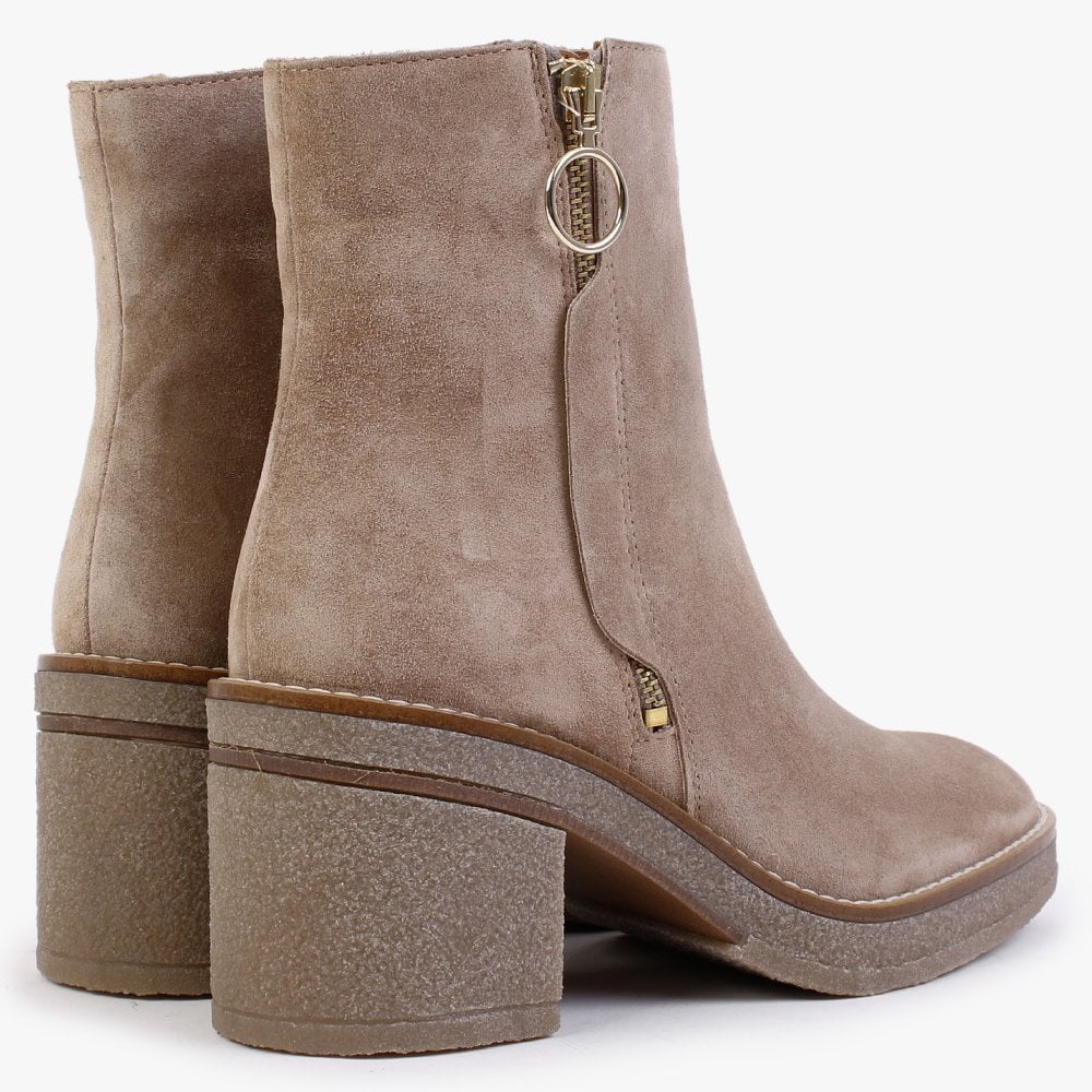 Cayenne Beige Suede Ankle Boots