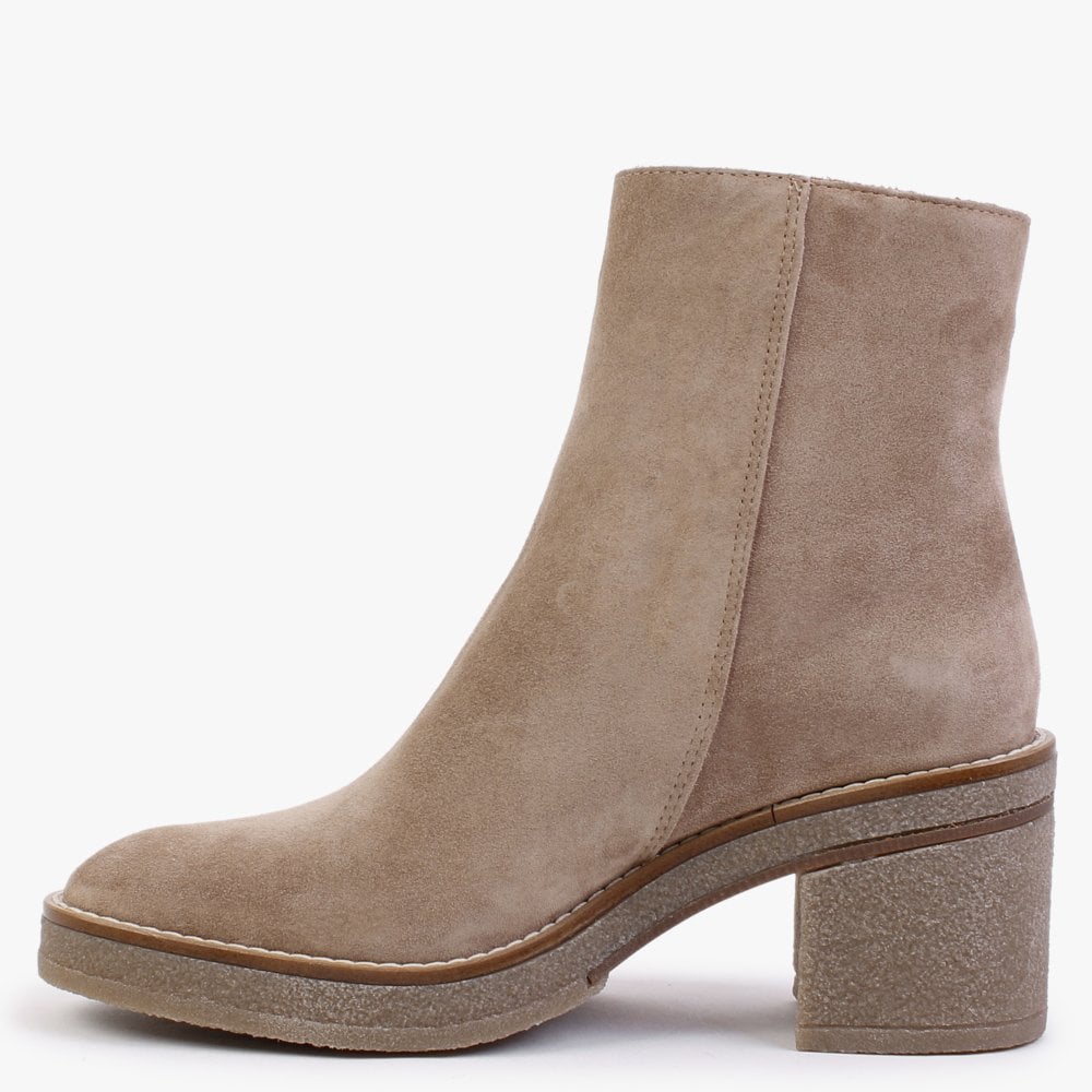 Cayenne Beige Suede Ankle Boots