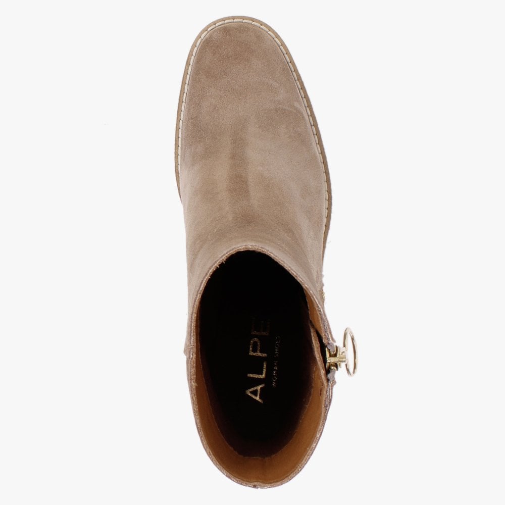 Cayenne Beige Suede Ankle Boots