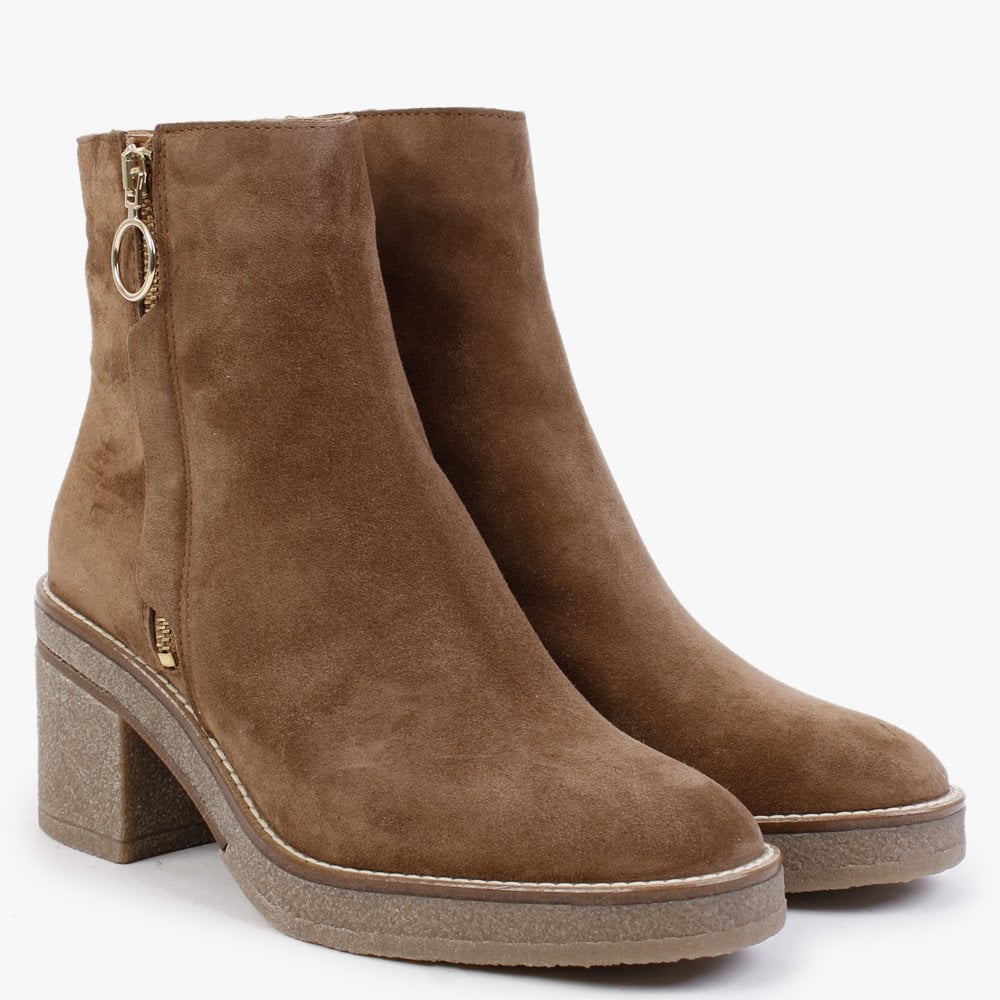 Cayenne Tan Suede Ankle Boots