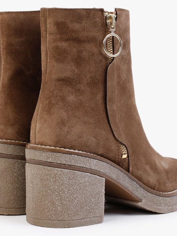 Cayenne Tan Suede Ankle Boots