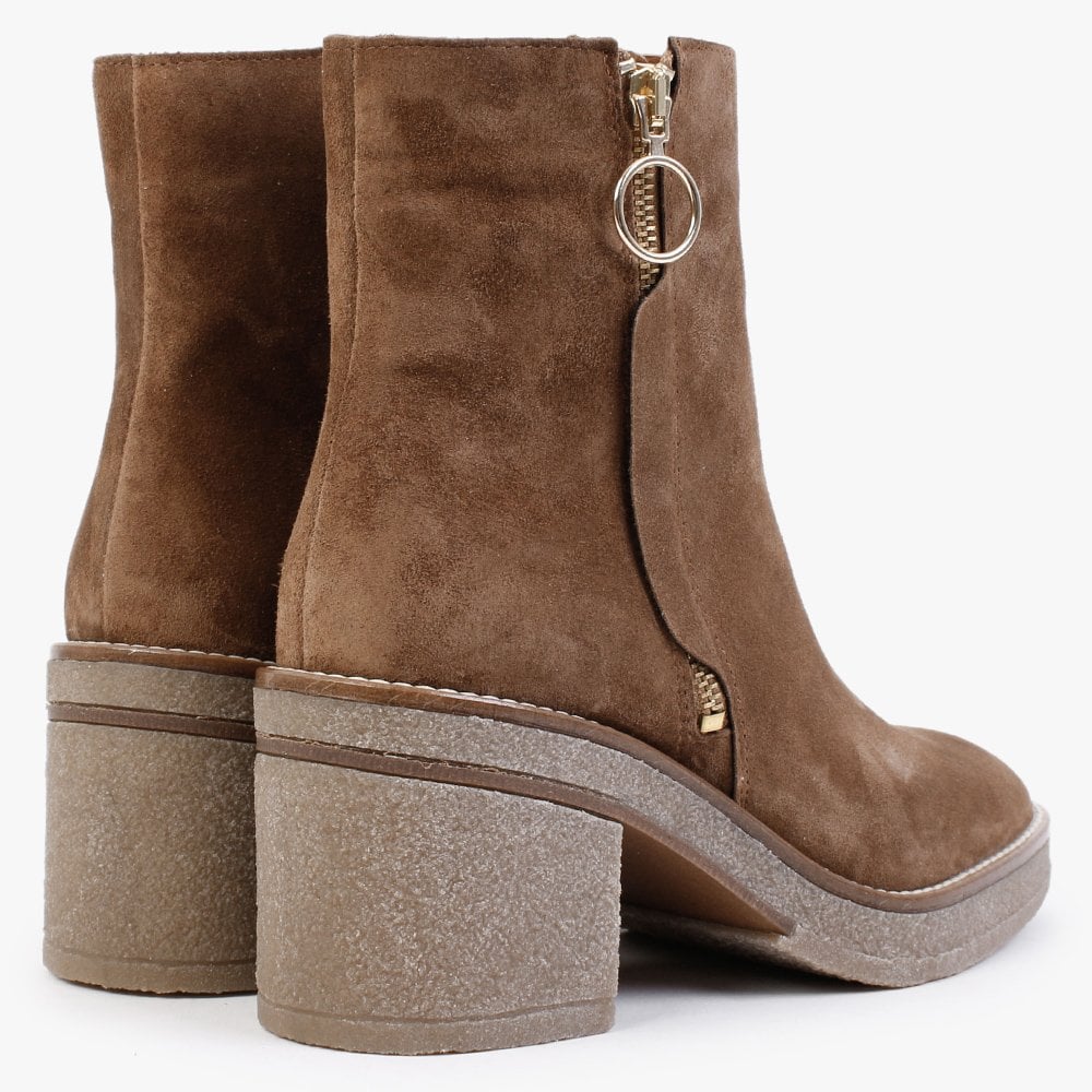 Cayenne Tan Suede Ankle Boots
