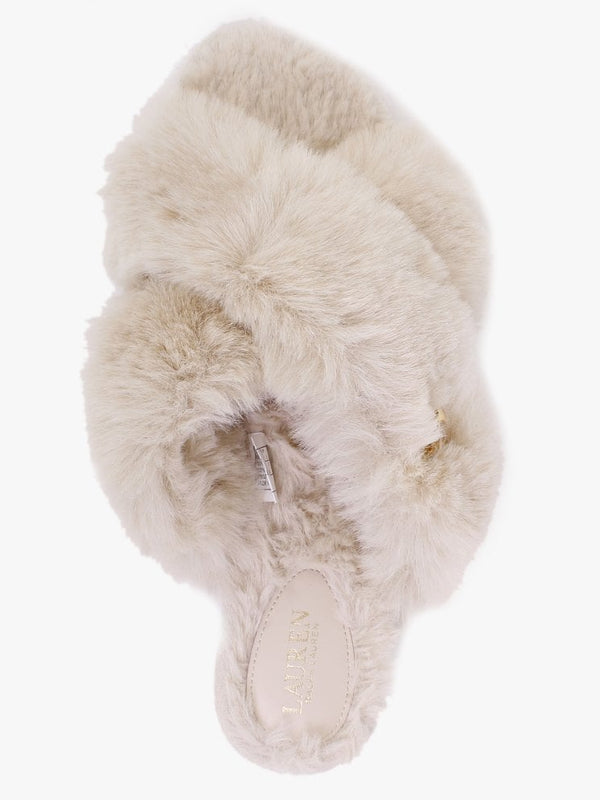 Sydni Natural Faux Fur Slippers