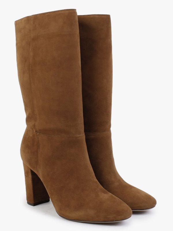Artizan Tan Suede Heeled Calf Boots