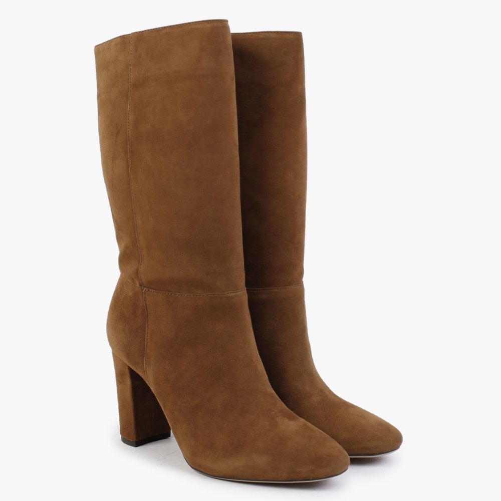 Artizan Tan Suede Heeled Calf Boots