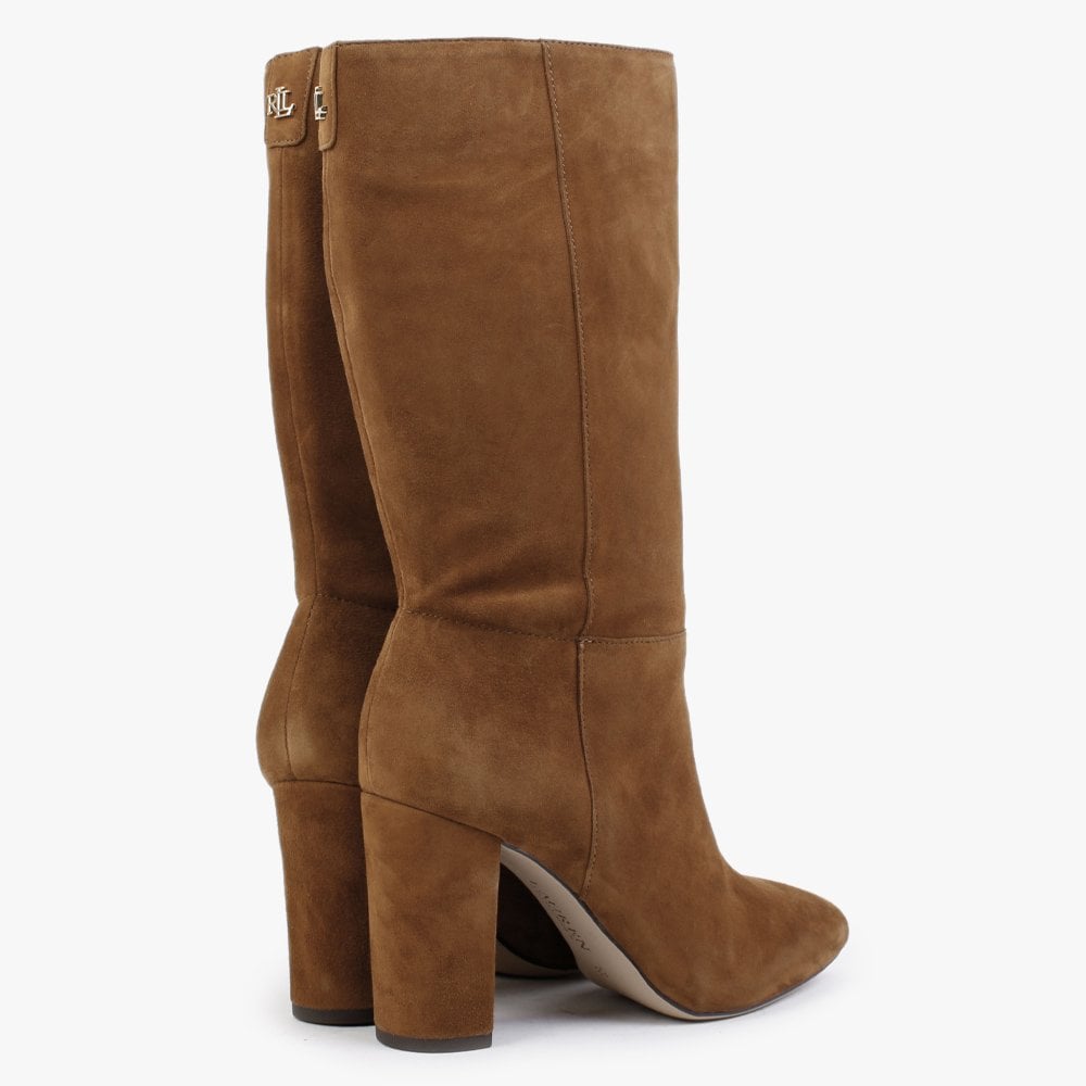 Artizan Tan Suede Heeled Calf Boots