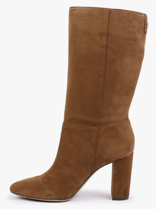 Artizan Tan Suede Heeled Calf Boots