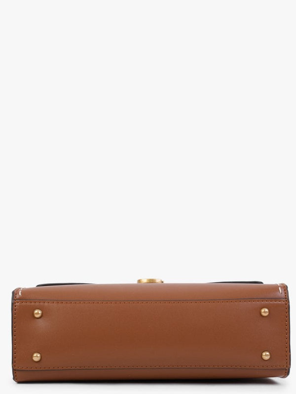 Stephi Smooth Whiskey Top Handle Bag