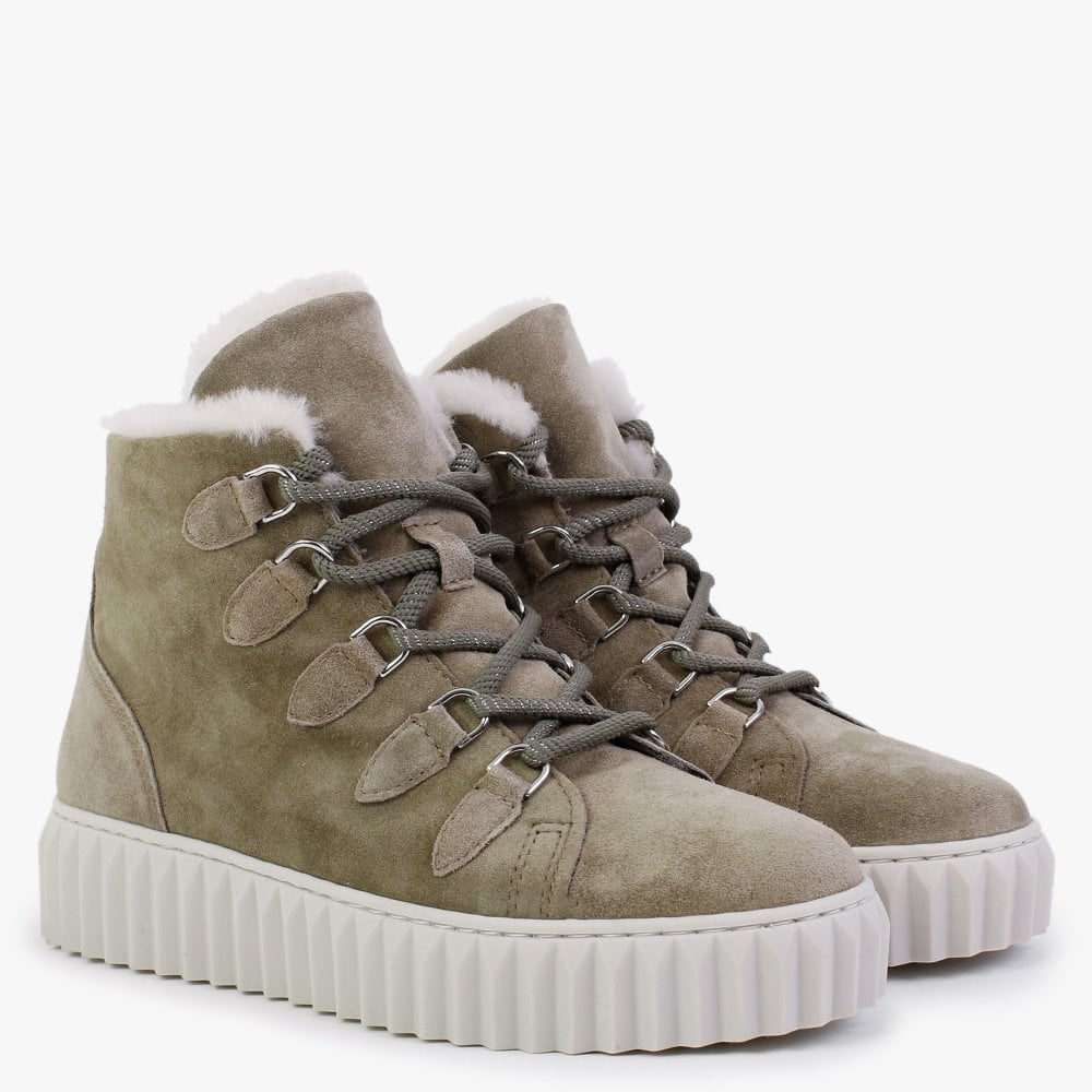 Mace Khaki Suede Snow Boots