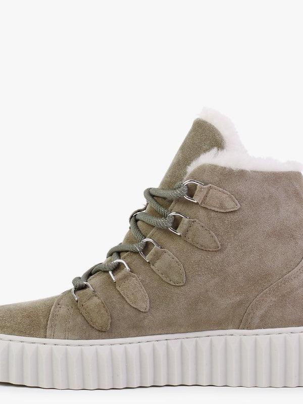 Mace Khaki Suede Snow Boots