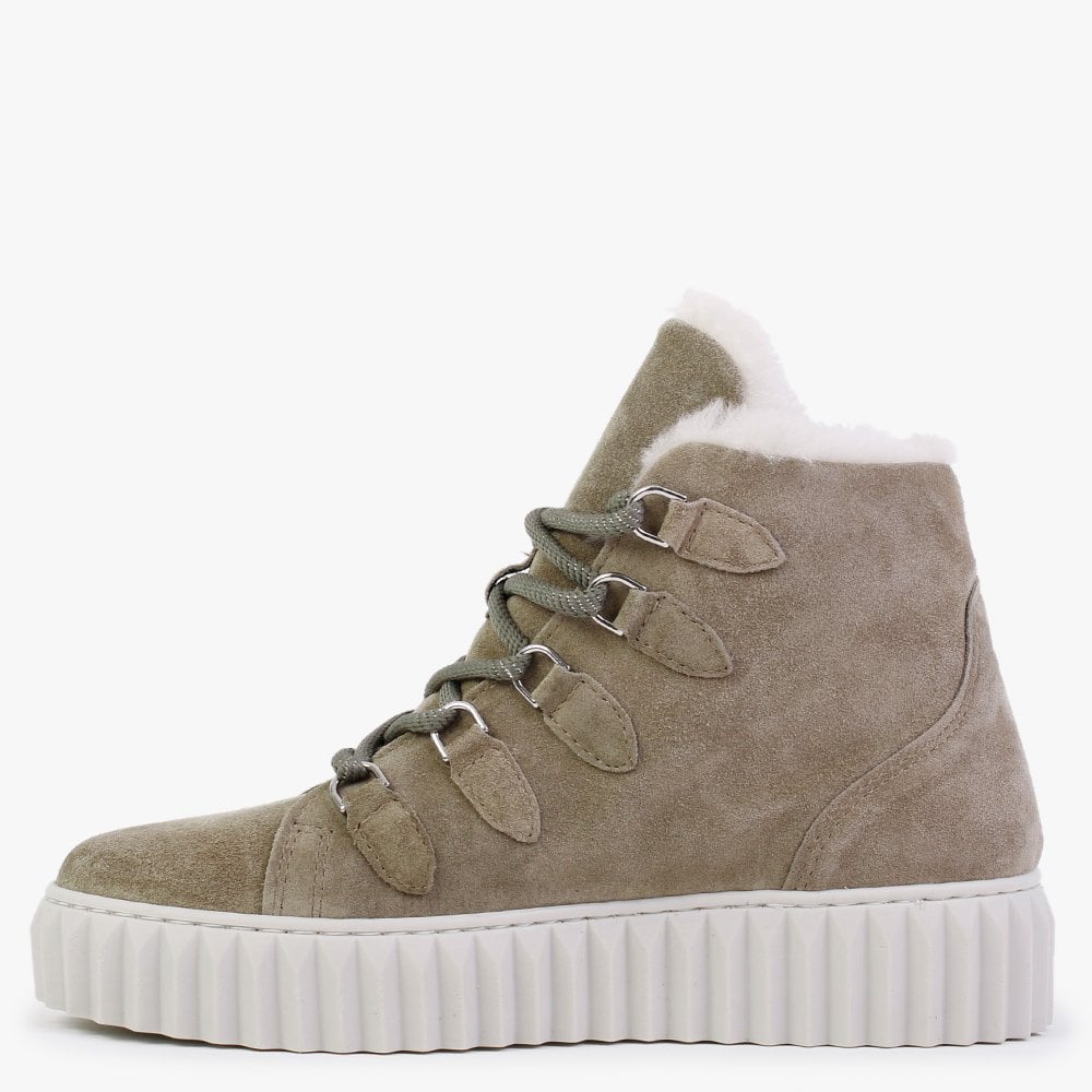 Mace Khaki Suede Snow Boots